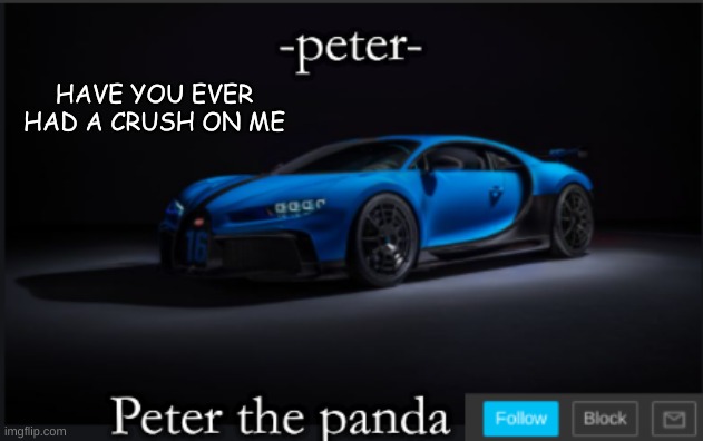 b o r e d | HAVE YOU EVER HAD A CRUSH ON ME | image tagged in peter_the_panda | made w/ Imgflip meme maker