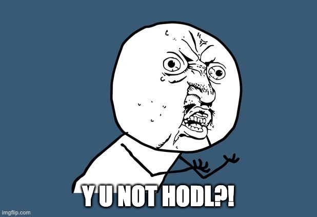 Y U NOT | Y U NOT HODL?! | image tagged in y u not | made w/ Imgflip meme maker