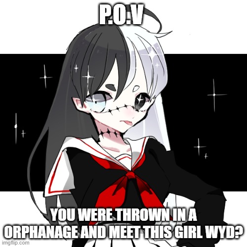 P.O.V; YOU WERE THROWN IN A ORPHANAGE AND MEET THIS GIRL WYD? | made w/ Imgflip meme maker