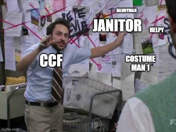Charlie Day | HANDYMAN; JANITOR; HELPY; CCF; COSTUME MAN 1 | image tagged in charlie day | made w/ Imgflip meme maker