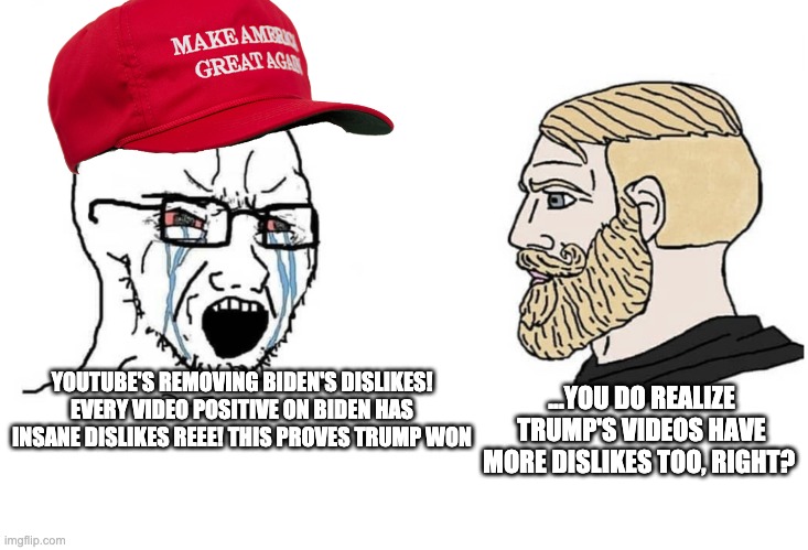 Chad vs crying liberal - Imgflip