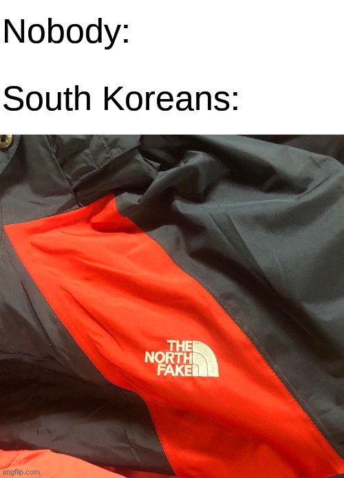 How dare you insult glorious Best Korea | Nobody:; South Koreans: | image tagged in blank white template | made w/ Imgflip meme maker