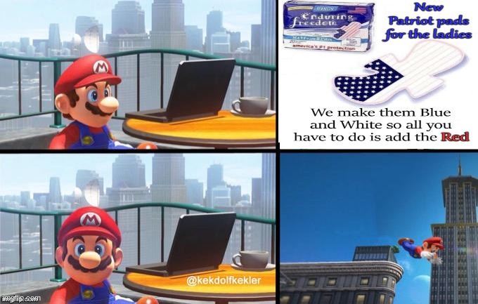 Mario jumps off of a building | image tagged in mario jumps off of a building | made w/ Imgflip meme maker