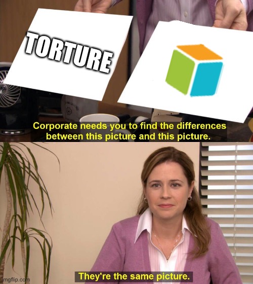 I ready bad | TORTURE | image tagged in they are the same picture | made w/ Imgflip meme maker