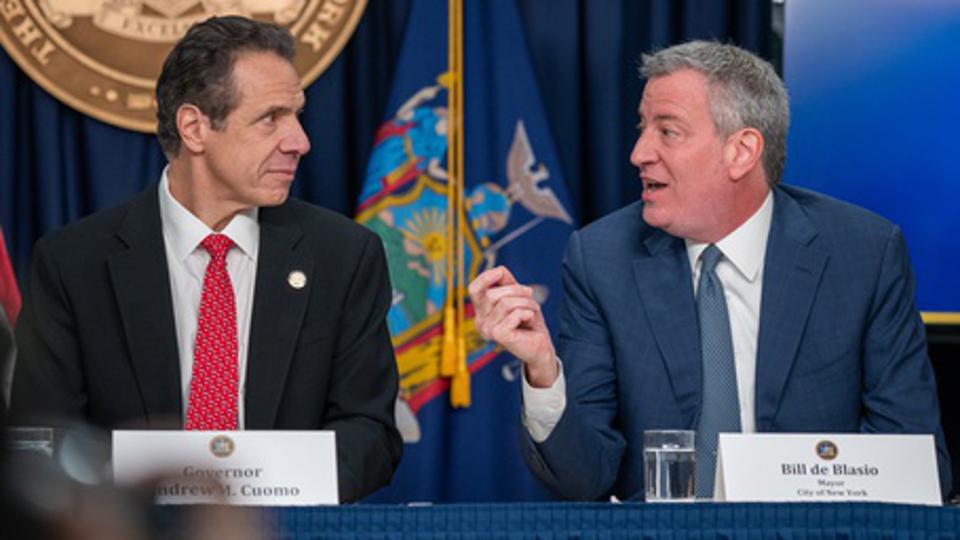 Cuomo and De Blasio Blank Meme Template