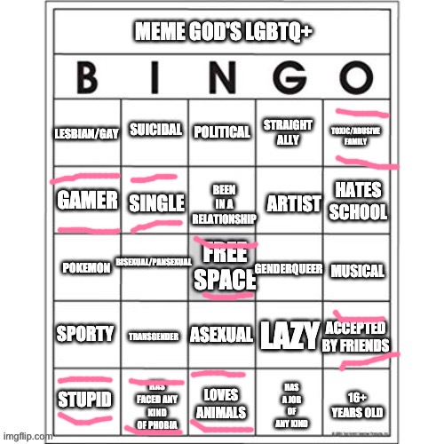 Another bingo done | image tagged in demisexual_sponge | made w/ Imgflip meme maker