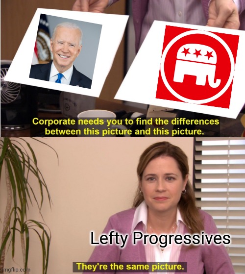 They're The Same Picture |  Lefty Progressives | image tagged in memes,they're the same picture | made w/ Imgflip meme maker