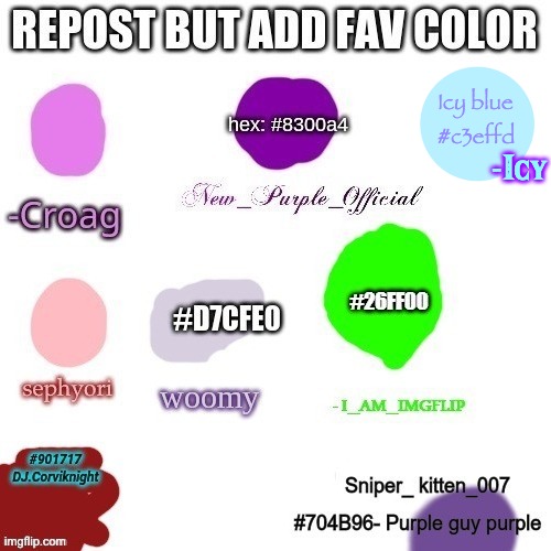 yep | -Icy | image tagged in repost,colors | made w/ Imgflip meme maker