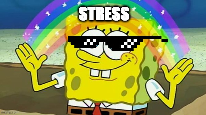 STRESS | STRESS | image tagged in mocking spongebob | made w/ Imgflip meme maker
