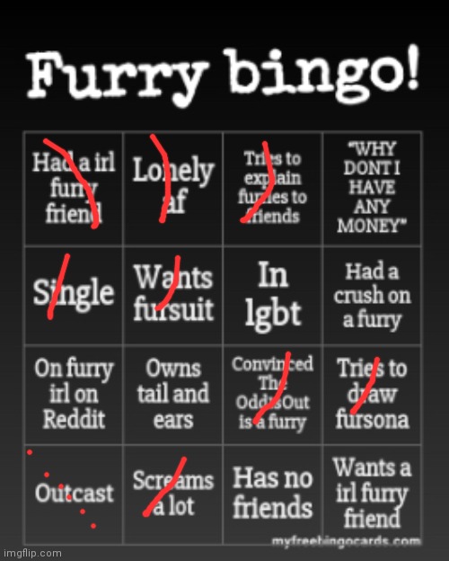 Everyone Else has done it | image tagged in furry bingo | made w/ Imgflip meme maker