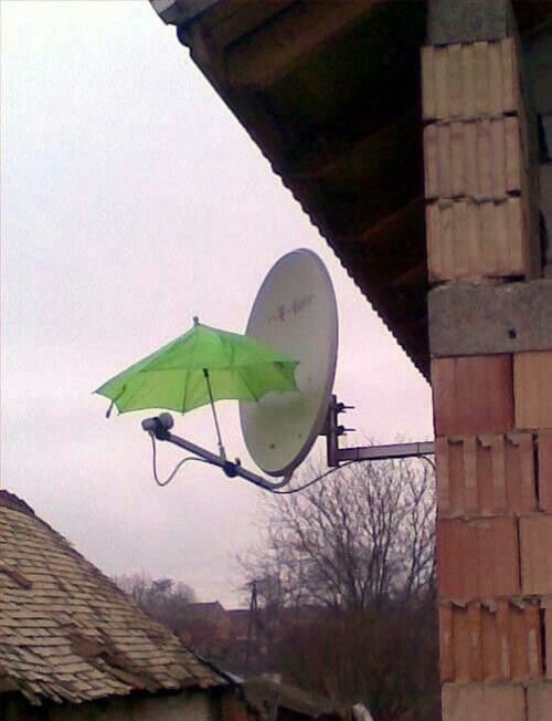 High Quality Satellite Dish Rain Blank Meme Template