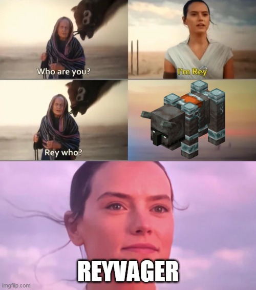 minecraft meme. | REYVAGER | image tagged in rey who | made w/ Imgflip meme maker