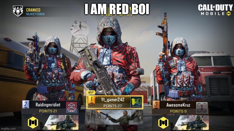 Red bois | I AM RED BOI | image tagged in red bois | made w/ Imgflip meme maker