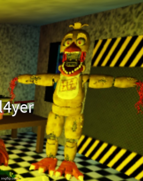 lmao withered chica got into the room | image tagged in zkzksksnsk | made w/ Imgflip meme maker