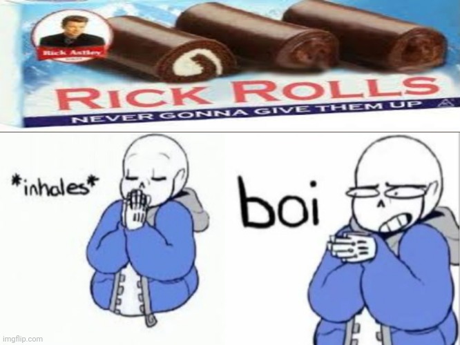 Have yall tried rick Astley's rick rolls? | image tagged in rickrolls,sans boi,sans undertale | made w/ Imgflip meme maker