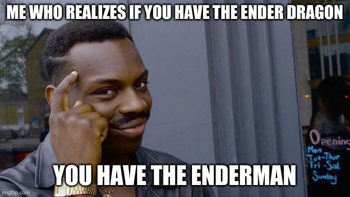Roll Safe Think About It Meme | ME WHO REALIZES IF YOU HAVE THE ENDER DRAGON YOU HAVE THE ENDERMAN | image tagged in memes,roll safe think about it | made w/ Imgflip meme maker