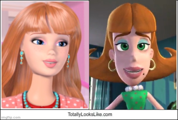 So Pretty | image tagged in totally looks like,jimmy neutron,barbie,redhead | made w/ Imgflip meme maker