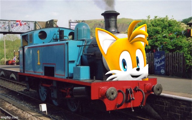 tails the fox engine | image tagged in thomas the tank engine,thomas the train,tails,tails the fox | made w/ Imgflip meme maker