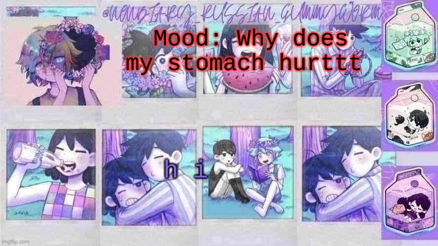 Nonbinary_Russian_Gummy Omori photos temp | Mood: Why does my stomach hurttt; h i | image tagged in nonbinary_russian_gummy omori photos temp | made w/ Imgflip meme maker