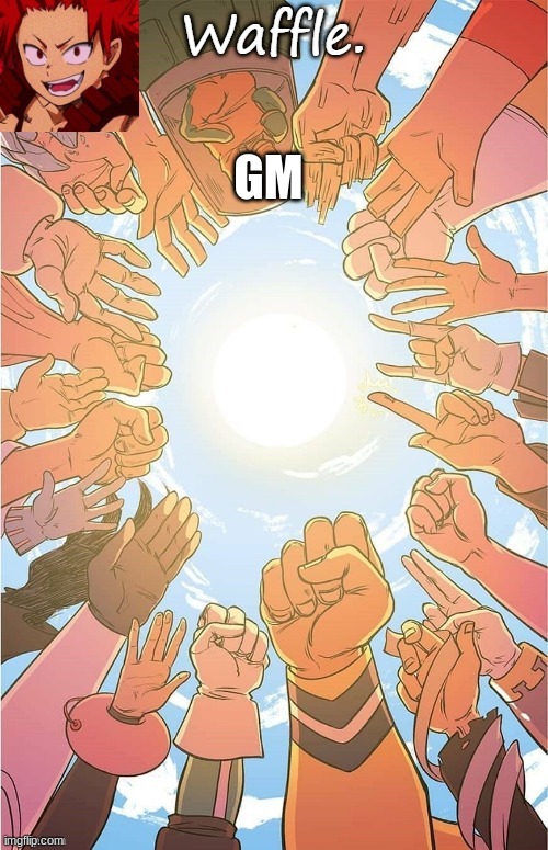 waffle | GM | image tagged in waffle | made w/ Imgflip meme maker