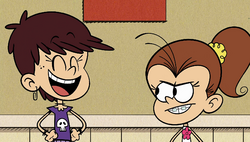 Luna Laughing at Luan Blank Meme Template