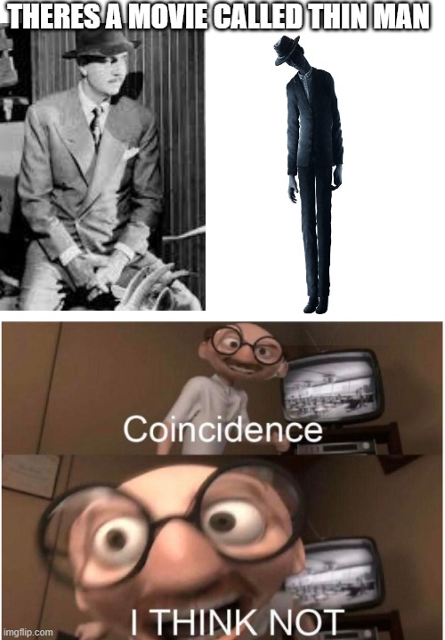 Ho-ly---shi-t | THERES A MOVIE CALLED THIN MAN | image tagged in coincidence i think not | made w/ Imgflip meme maker