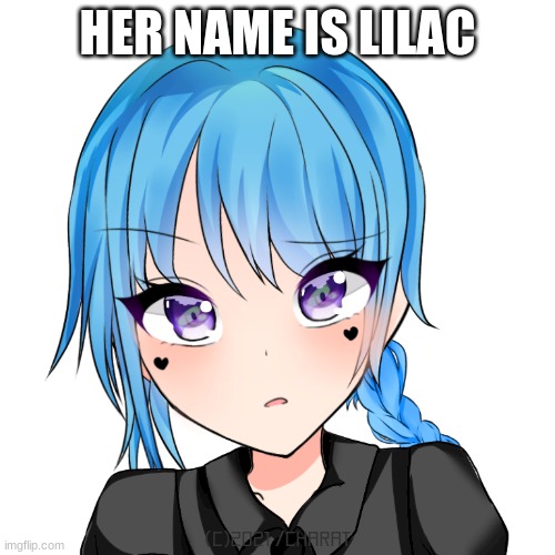 HER NAME IS LILAC | image tagged in charat | made w/ Imgflip meme maker