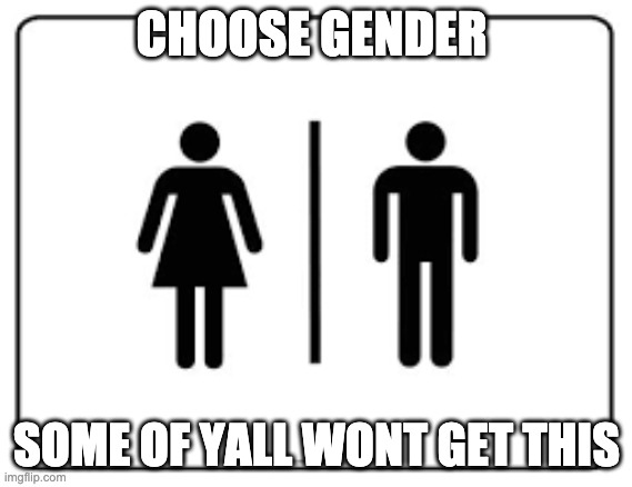 GENDER |  CHOOSE GENDER; SOME OF YALL WONT GET THIS | image tagged in choose | made w/ Imgflip meme maker