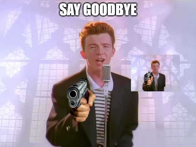 High Quality Rick Astly minoin Blank Meme Template