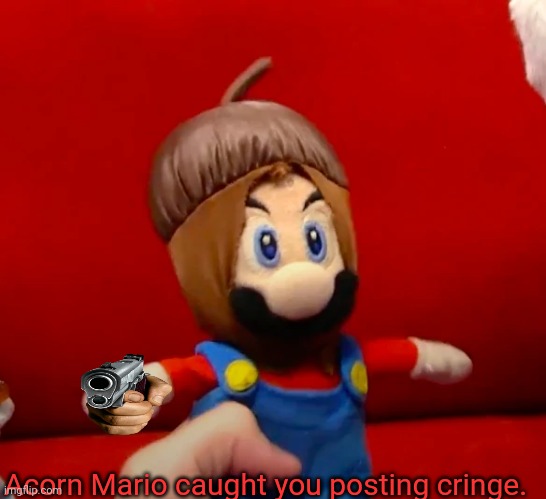 Eh, this meme is cringe -.- | Acorn Mario caught you posting cringe. | image tagged in acorn mario head | made w/ Imgflip meme maker
