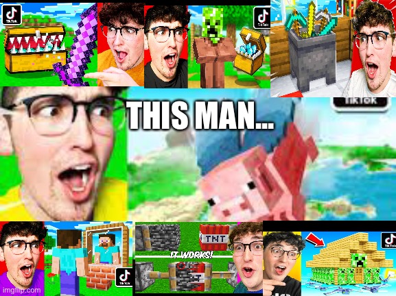 THIS MAN... | image tagged in shark,minecraft | made w/ Imgflip meme maker