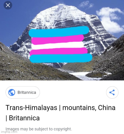 Lol | image tagged in transgender,mountain | made w/ Imgflip meme maker
