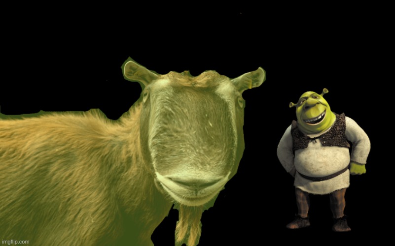 I'm not even ashamed of this abomination on shrek that I have created | image tagged in shrek,goat,shrek is love,shrek is life,oh wow are you actually reading these tags | made w/ Imgflip meme maker