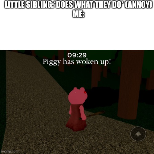 Bippitty boppitty boo he came for your life too | LITTLE SIBLING:*DOES WHAT THEY DO* (ANNOY)
ME: | image tagged in oof,beef,yeet,jbmemegeek | made w/ Imgflip meme maker