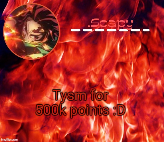 ty suga | Tysm for 500k points :D | image tagged in ty suga | made w/ Imgflip meme maker