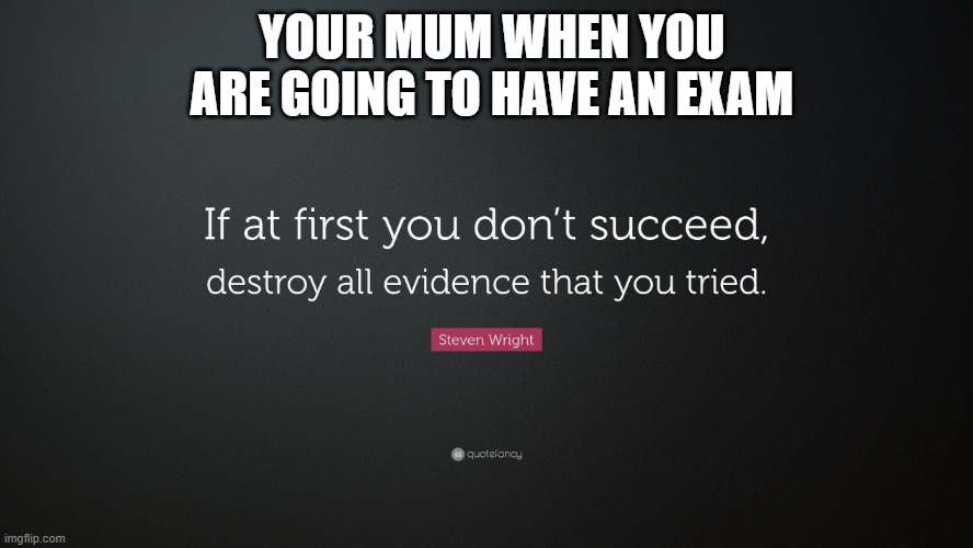 THE TRUTH HURTS |  YOUR MUM WHEN YOU ARE GOING TO HAVE AN EXAM | image tagged in the truth hurts | made w/ Imgflip meme maker
