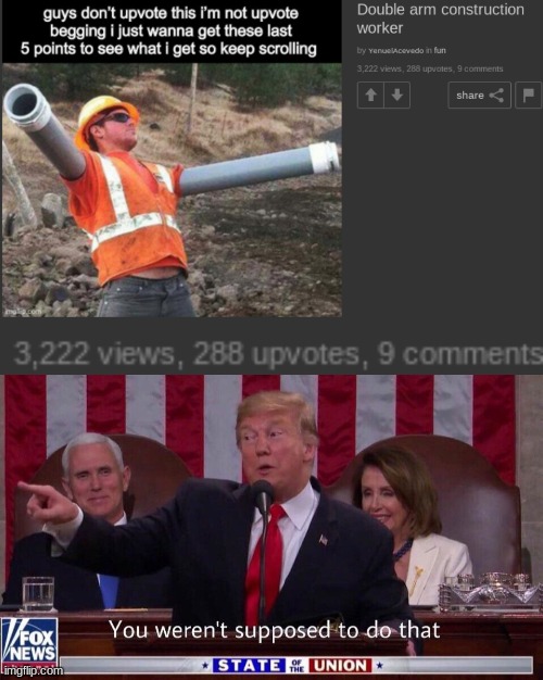 He told you not to guys | image tagged in donald trump,downvote | made w/ Imgflip meme maker