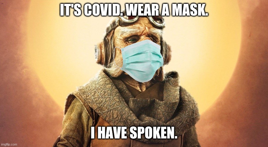 star wars covid | IT'S COVID. WEAR A MASK. I HAVE SPOKEN. | image tagged in i have spoken -kuill the ugnaught | made w/ Imgflip meme maker