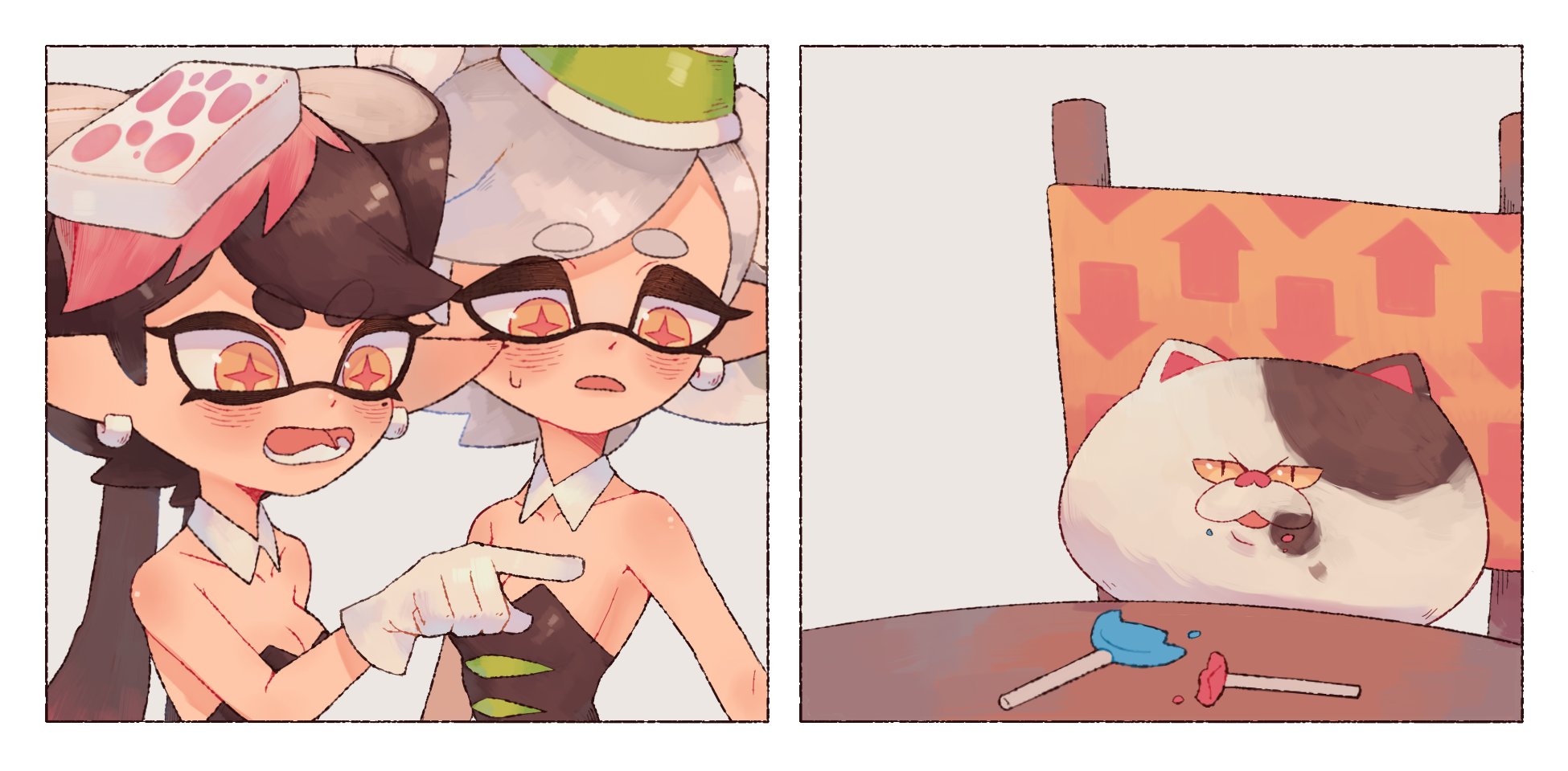 High Quality Callie and Marie yelling at Judd Blank Meme Template