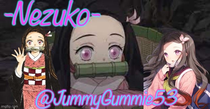 Nezuko template >////////< Blank Meme Template
