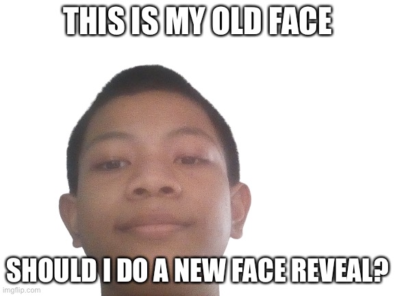Akifhaziq head | THIS IS MY OLD FACE; SHOULD I DO A NEW FACE REVEAL? | image tagged in akifhaziq head | made w/ Imgflip meme maker