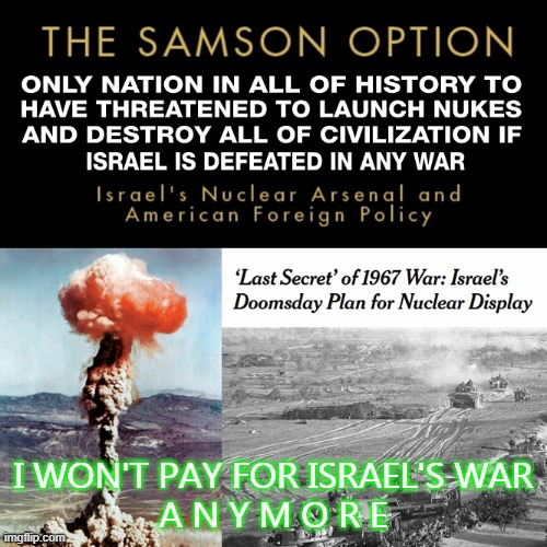 Bringing Assistance to Israel in Line With Rights and U.S. Laws | I WON'T PAY FOR ISRAEL'S WAR
A N Y M O R E | image tagged in israel | made w/ Imgflip meme maker