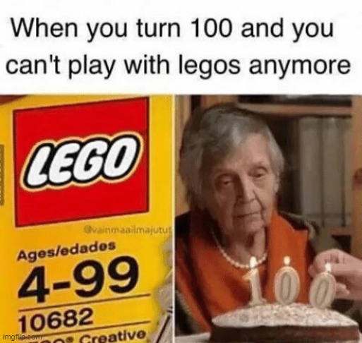 image tagged in lego,legos,old woman,sad woman,sad face,sad truth | made w/ Imgflip meme maker