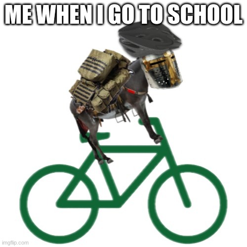 When i go to school i look like this | ME WHEN I GO TO SCHOOL | image tagged in bike,christian | made w/ Imgflip meme maker