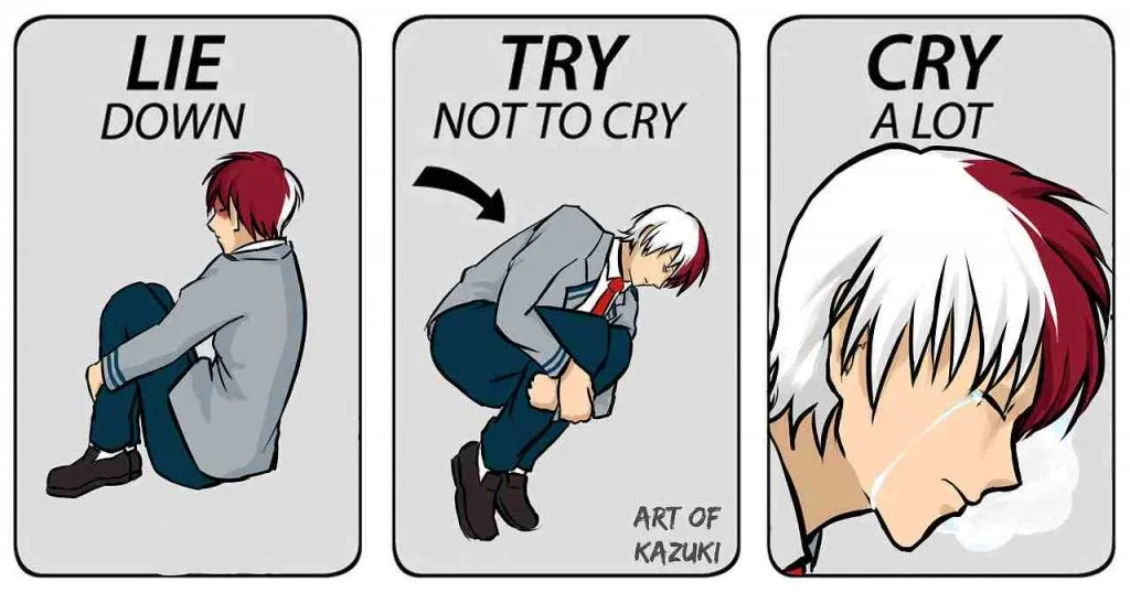 todoroki try not to cry Blank Meme Template
