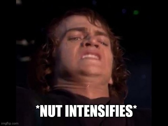 ANAKIN NO! | *NUT INTENSIFIES* | image tagged in no nut november,star wars,anakin skywalker,anakin star wars | made w/ Imgflip meme maker