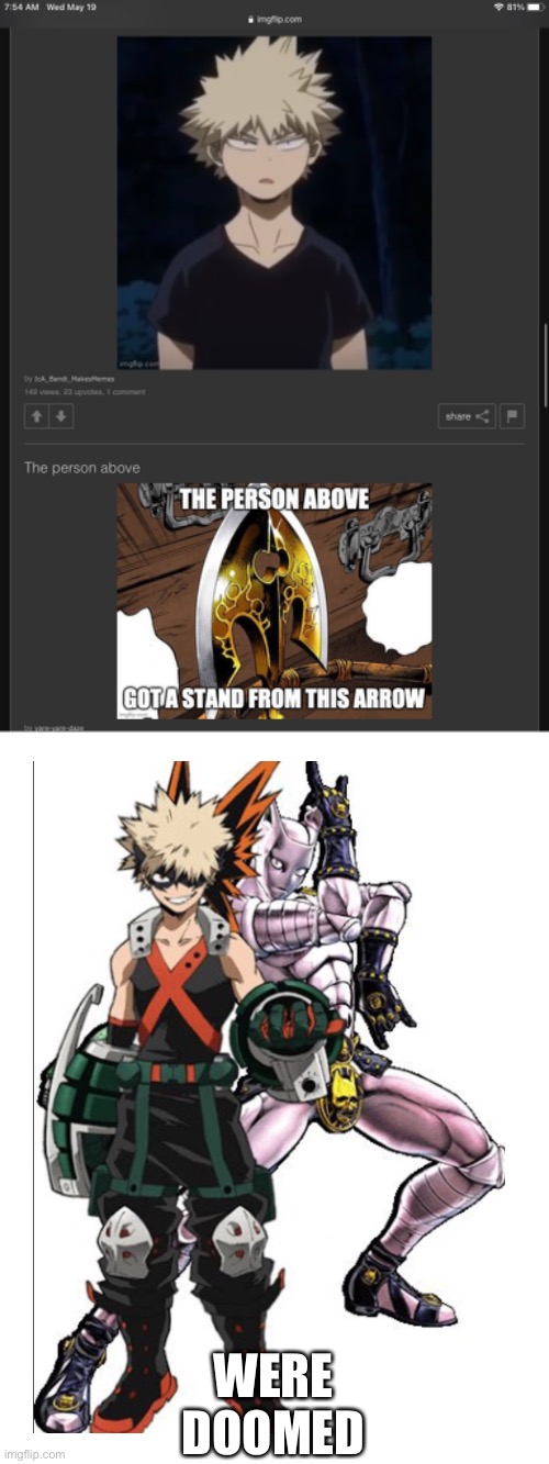 WERE DOOMED | image tagged in bakugo | made w/ Imgflip meme maker