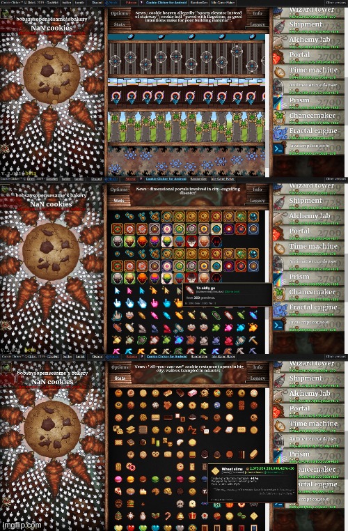 so I may have hacked Cookie Clicker. if you want to know how, tell me in the comments. if you want to know how, tell me in the c | made w/ Imgflip meme maker