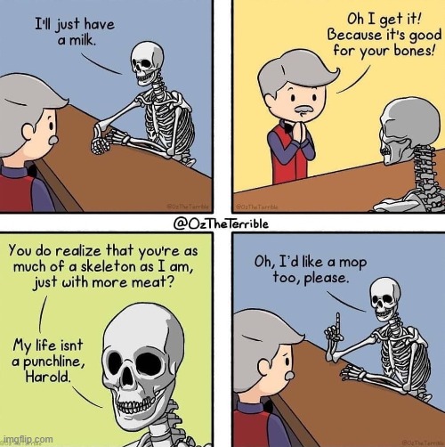 Mop please | image tagged in comic,cartoon,skeleton,in a bar | made w/ Imgflip meme maker