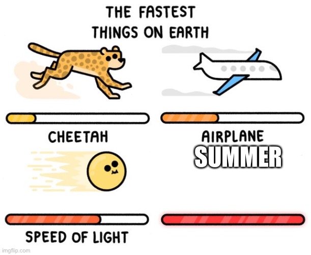 fastest thing possible | SUMMER | image tagged in fastest thing possible | made w/ Imgflip meme maker